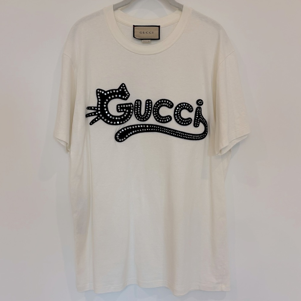 Gucci Appliqué Kitty Cat Tee